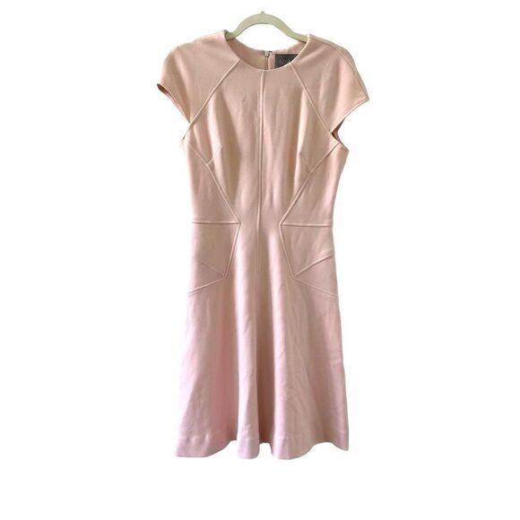 Lela Rose Cap Sleeve Sheath Mini Dress Women’s Light Pink Size 6 - Picture 1 of 6